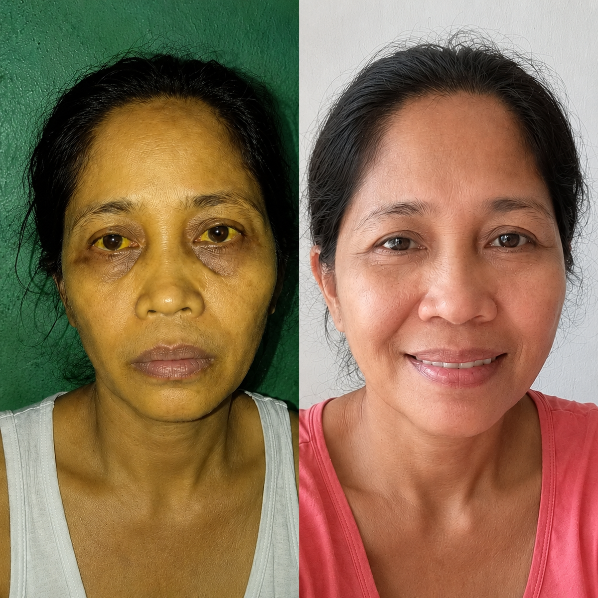 Before and after results