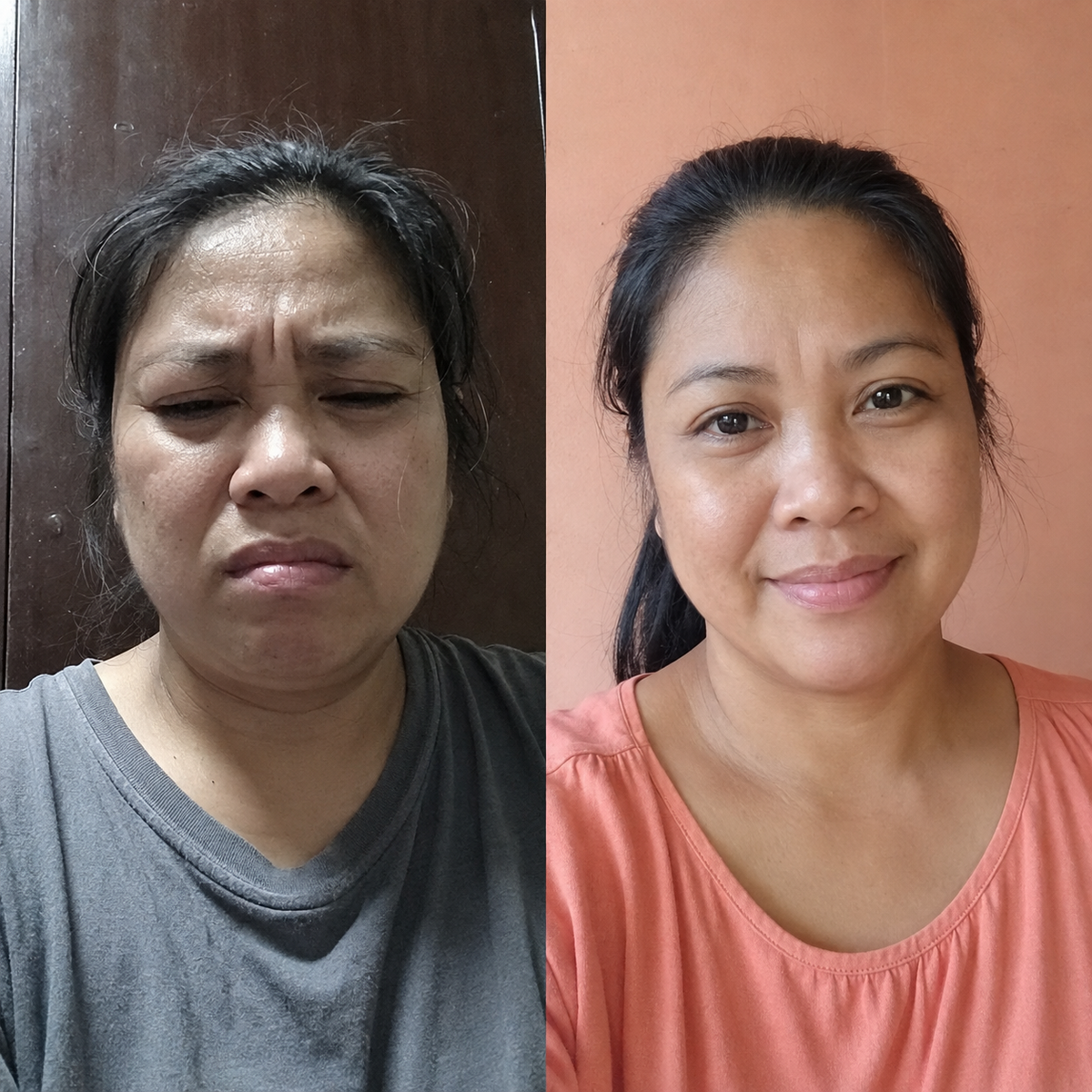 Before and after results